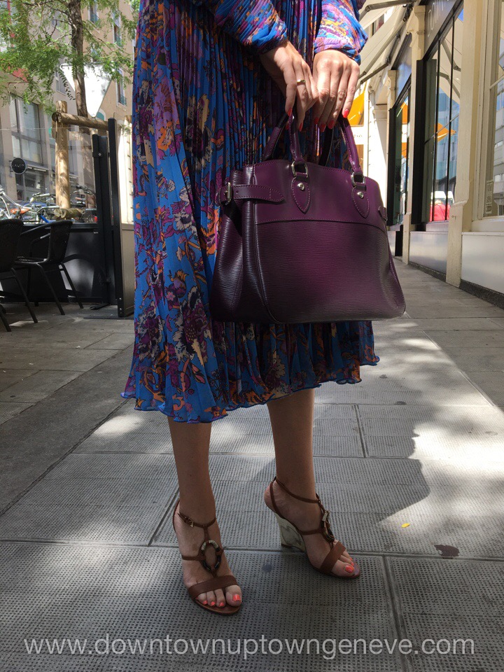 Louis Vuitton MM top handle bag in purple epi leather - DOWNTOWN