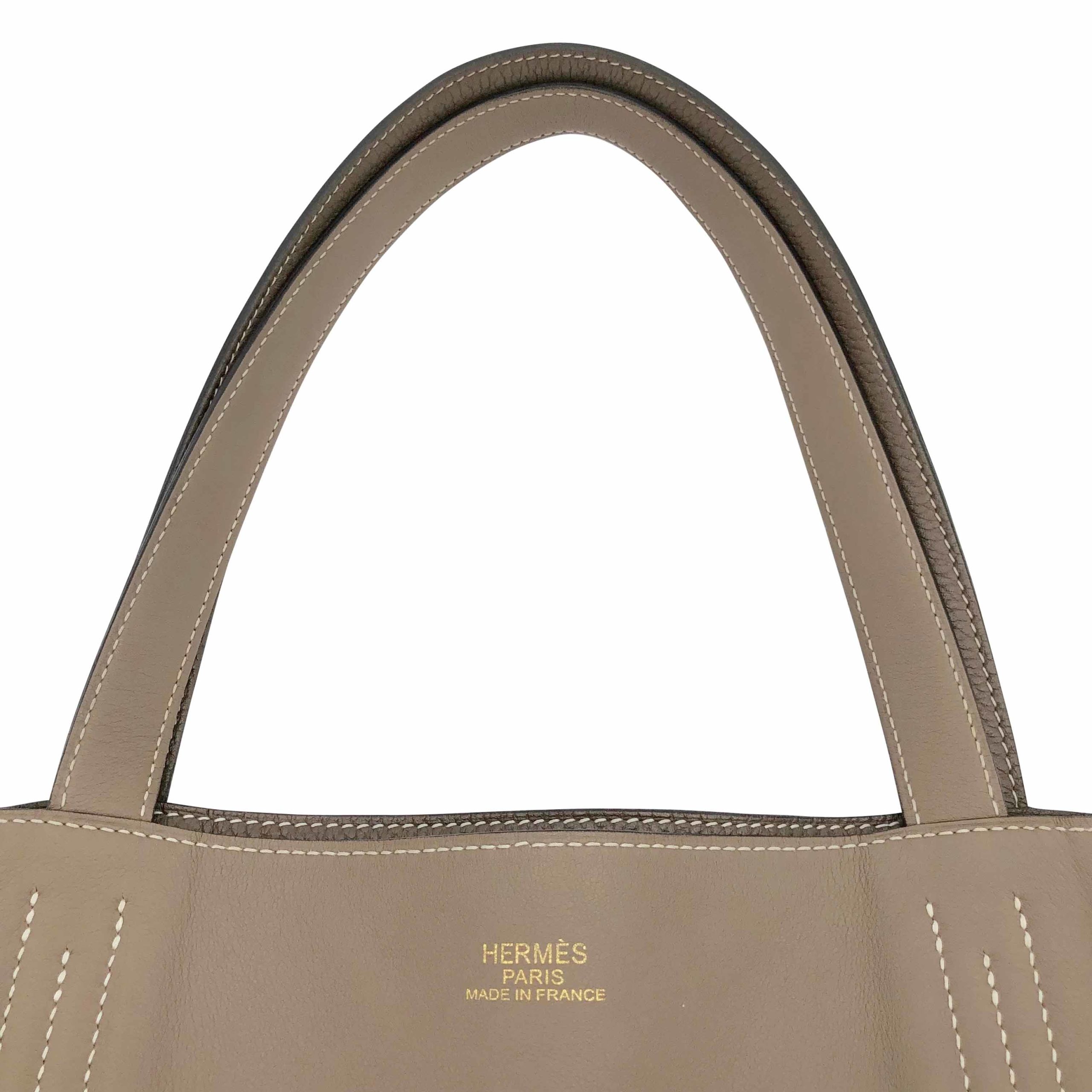 Hermès Double Sens L.E. bag in taupe leather - DOWNTOWN UPTOWN Genève