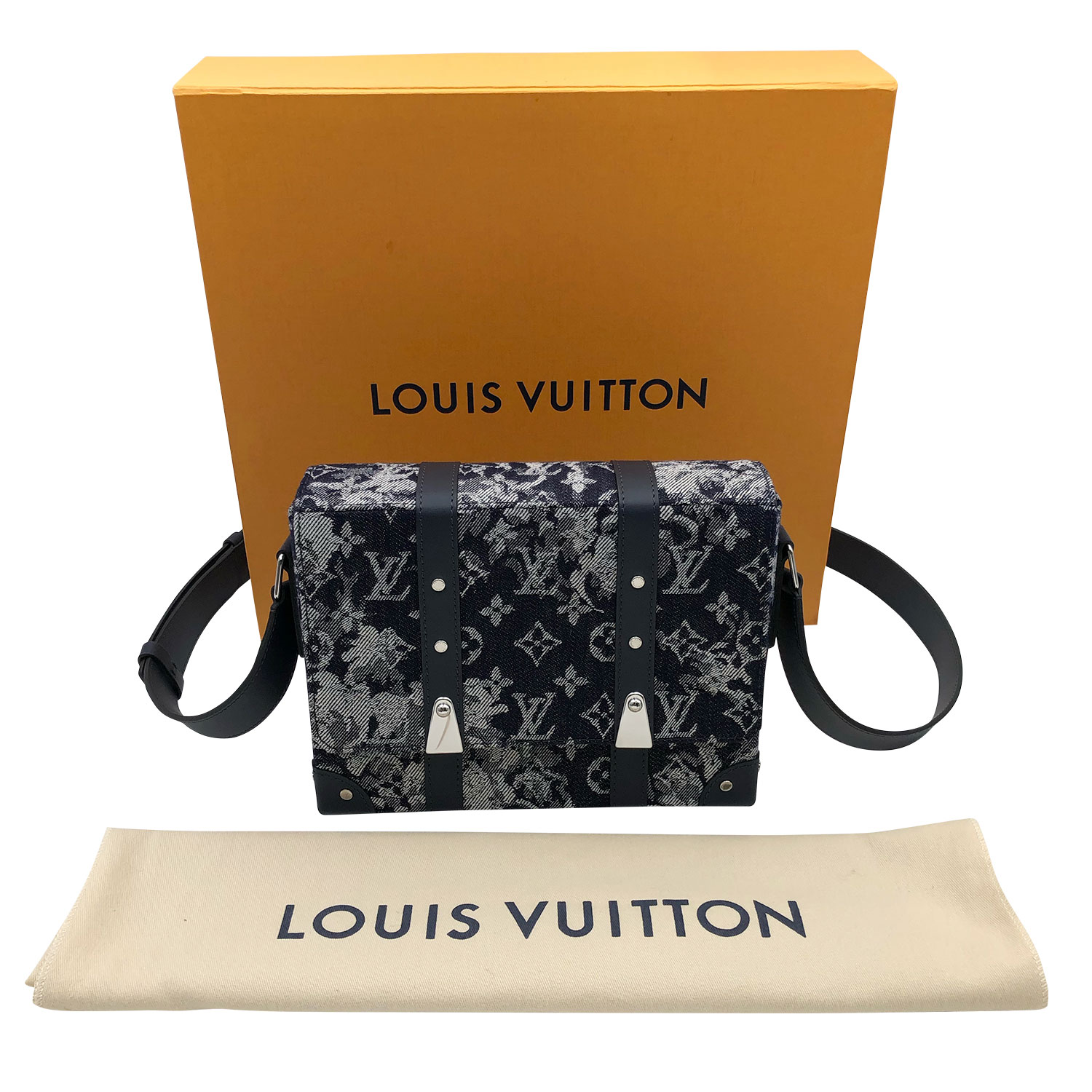 Louis Vuitton Trunk Messenger Bag Monogram Tapestry Canvas