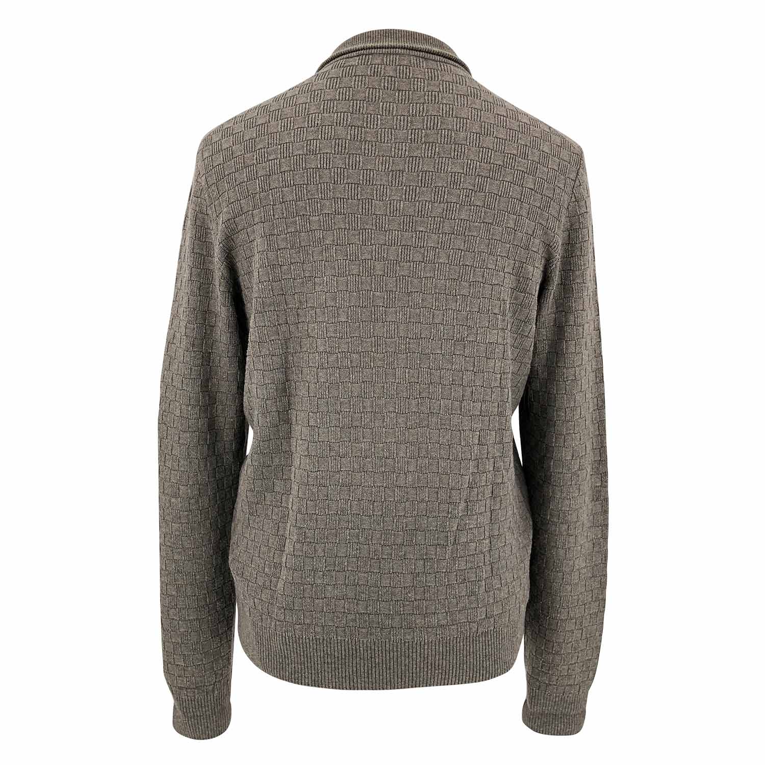 Shop Louis Vuitton 2023-24FW Damier Wool Zip-Through Cardigan