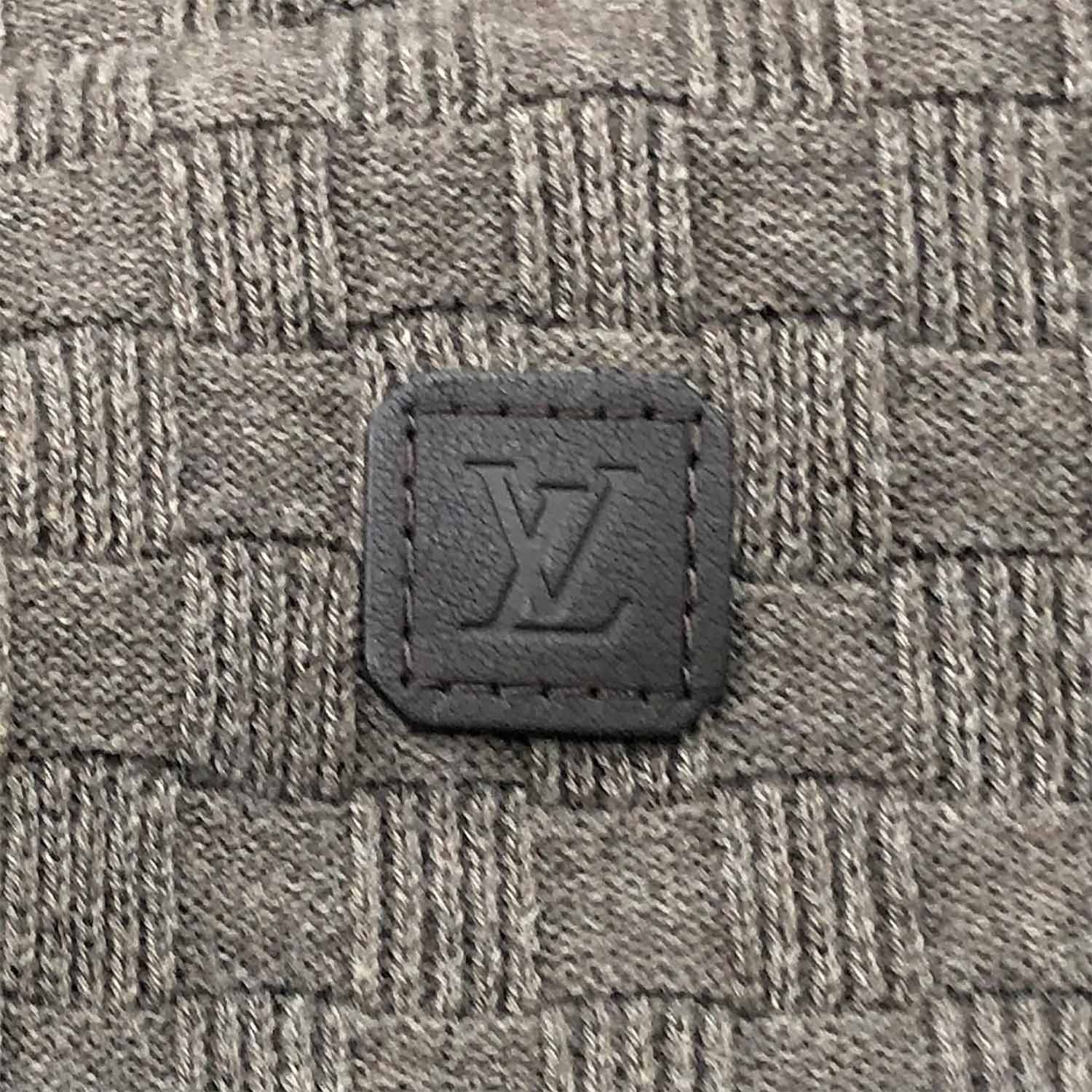 LOUIS VUITTON Damier Wool Zip-through Cardigan Anise. Size M0