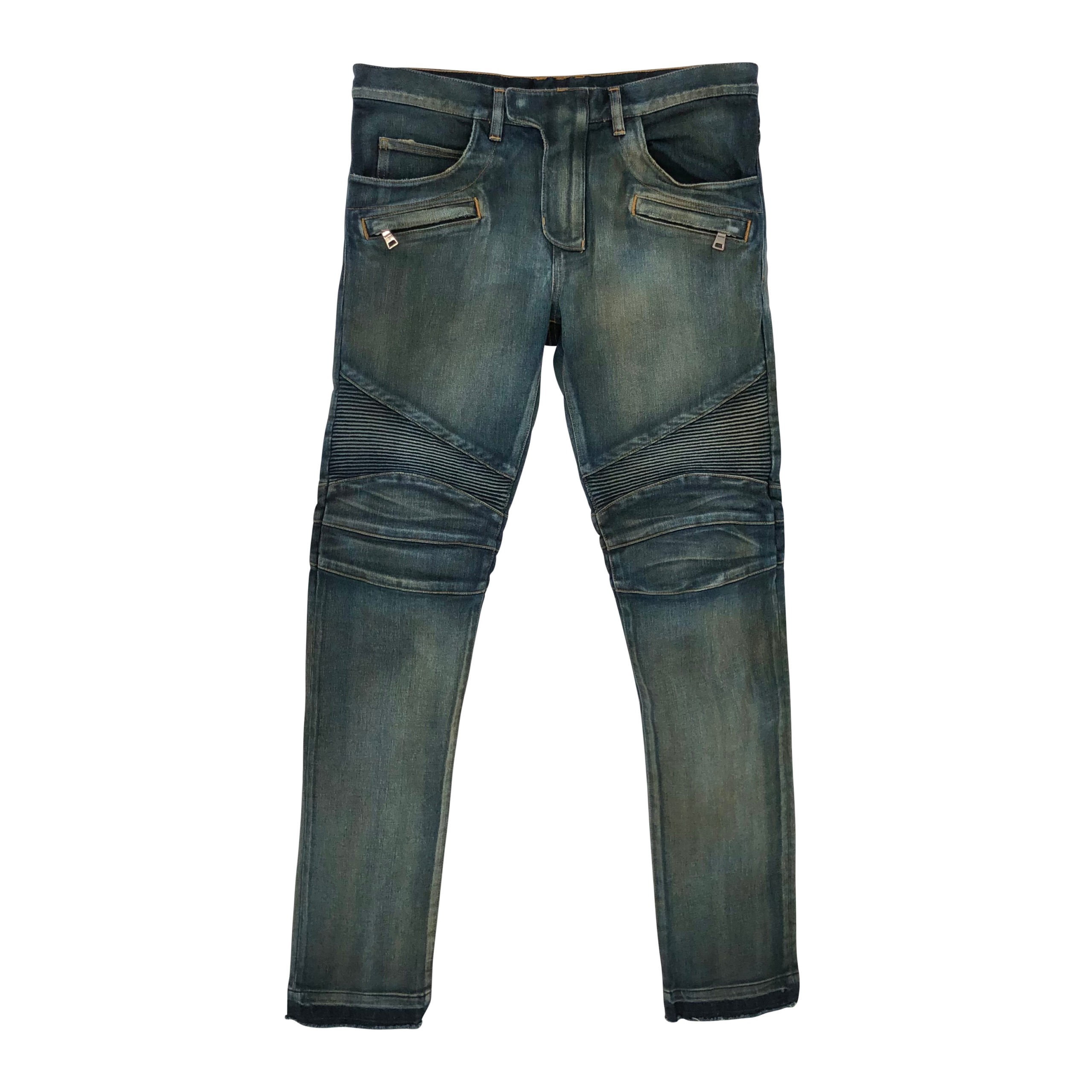 af Soveværelse Venlighed Balmain jeans in vintage blue denim - DOWNTOWN UPTOWN Genève