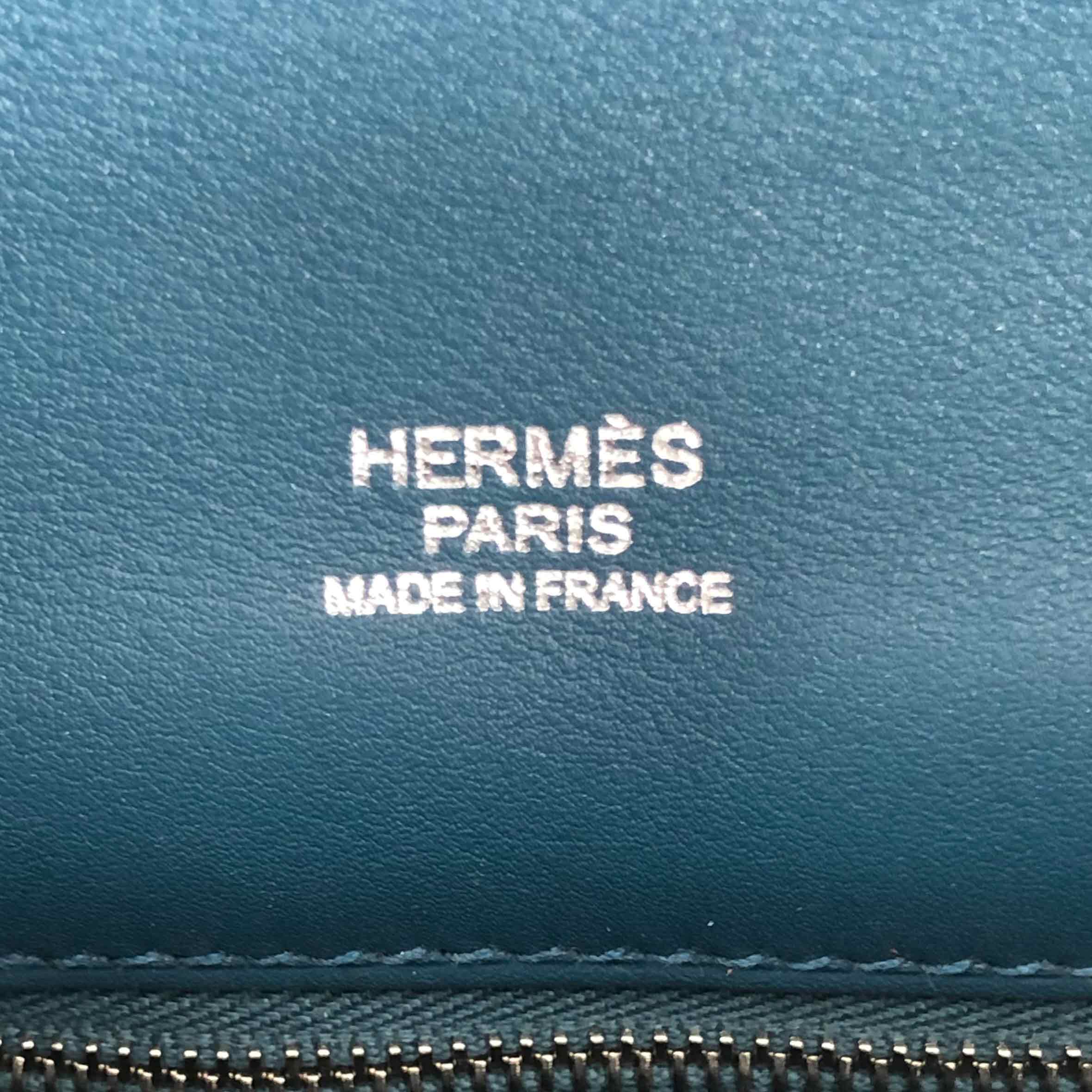 Hermès Berline Sport 21 mini bag in blue atoll PHW - DOWNTOWN UPTOWN Genève