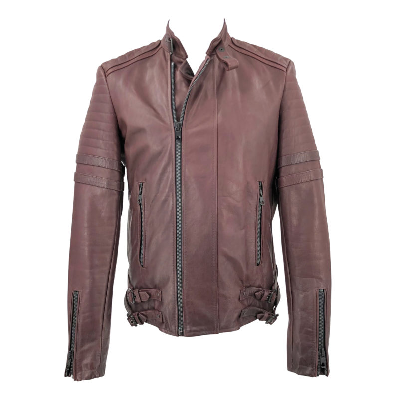 Diesel Black Gold jacket in burgundy leather DOWNTOWN UPTOWN Geneve