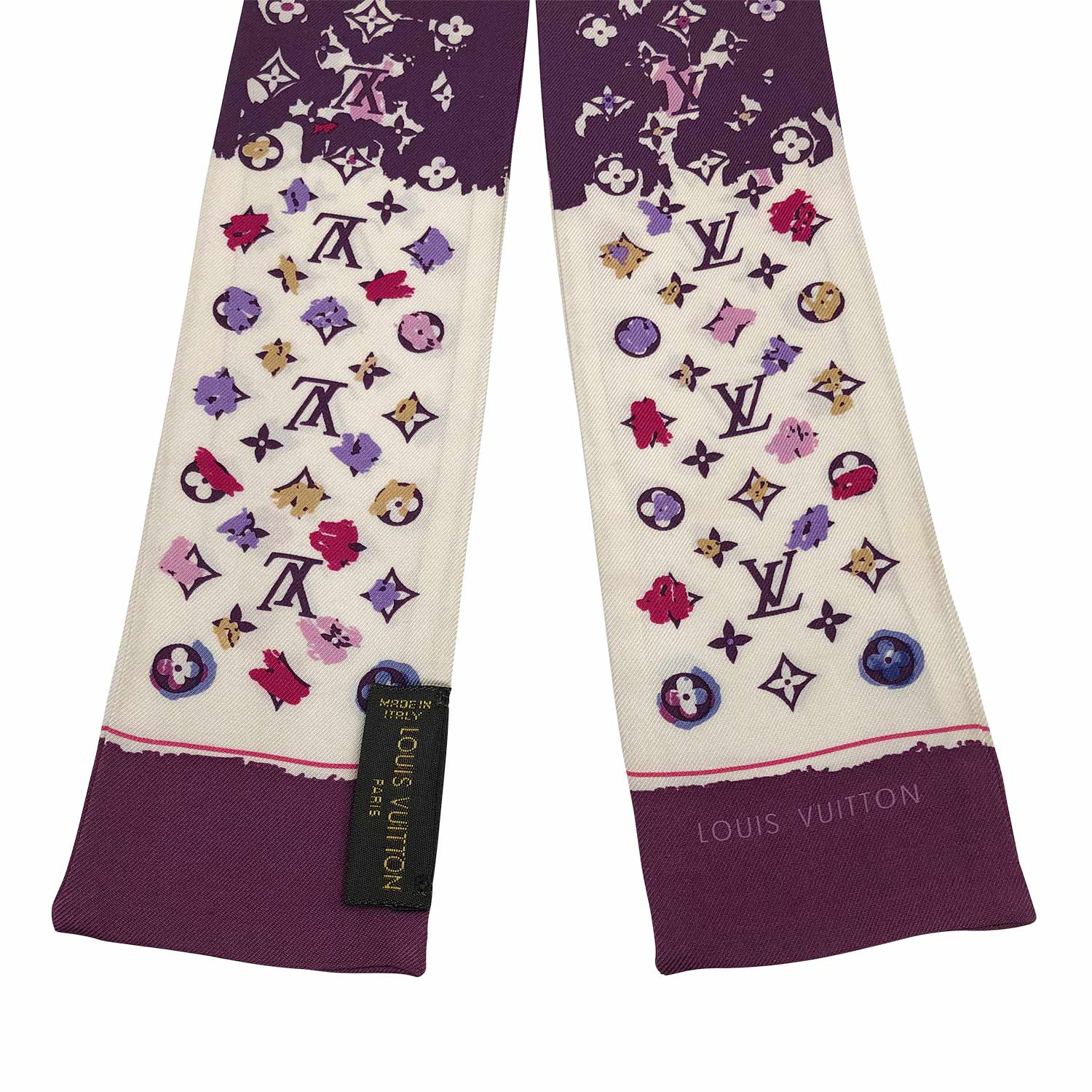 Louis Vuitton Purple & Pink Ombre Monogram Silk Bandeau Scarf Louis Vuitton
