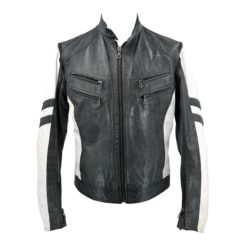 Versace jacket in black and white leather