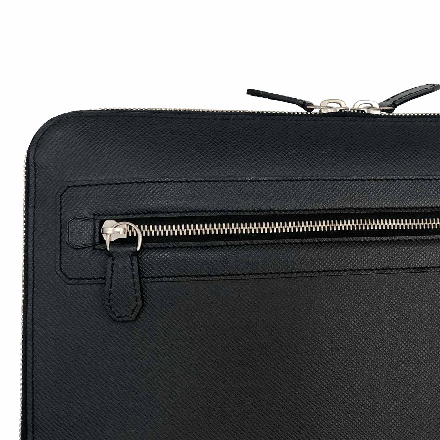 Louis Vuitton laptop bag in black leather - DOWNTOWN UPTOWN Genève