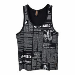 Galliano collector singlet top in black cotton