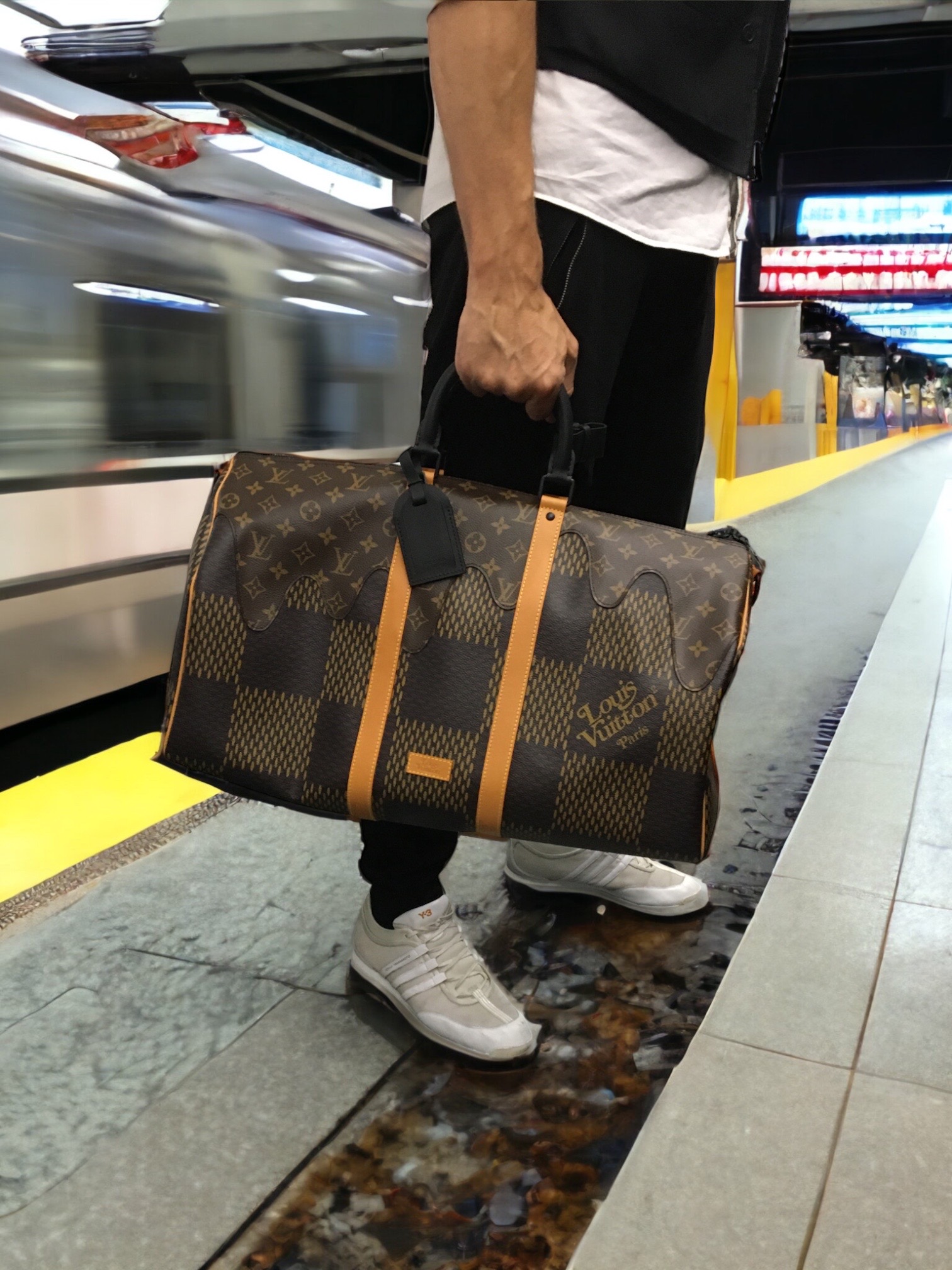 Louis Vuitton NEW LV x NIGO Virgil Abloh Keepall Bandouliere 50