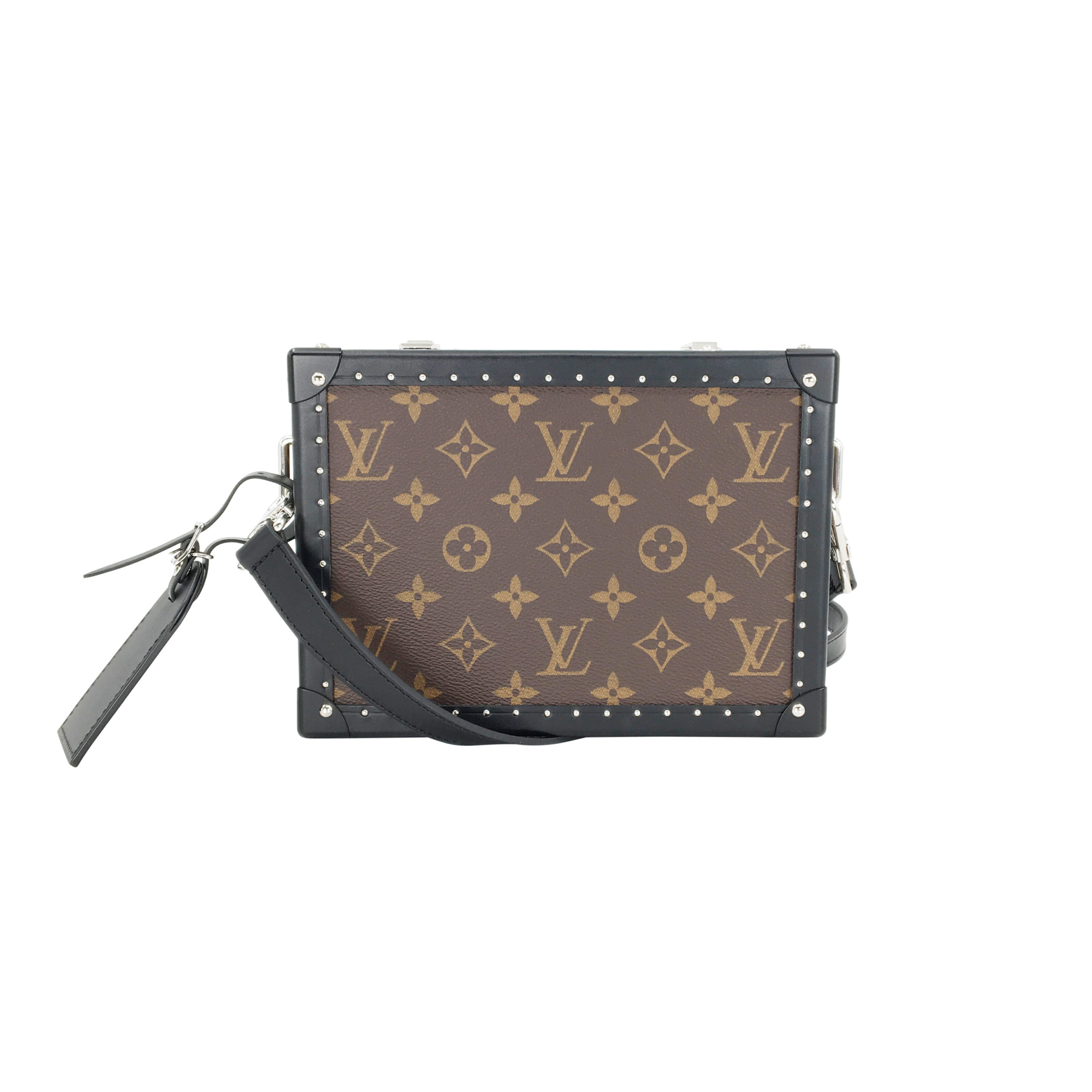 Louis Vuitton Clutch Box Monogram Brown/Black in Coated Canvas with  Palladium-tone - US