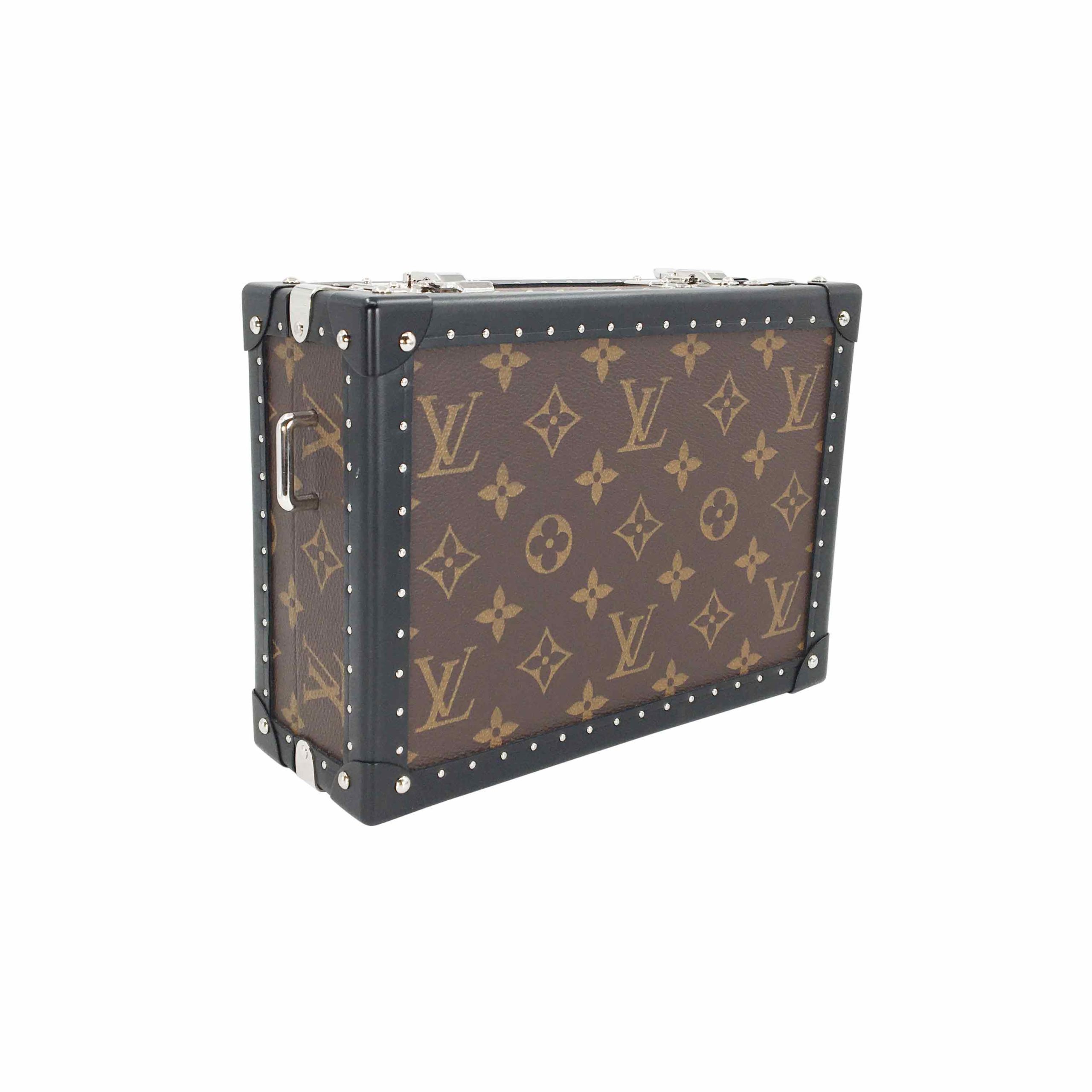 Louis Vuitton Clutch Box Bag Monogram Canvas Brown 154038291