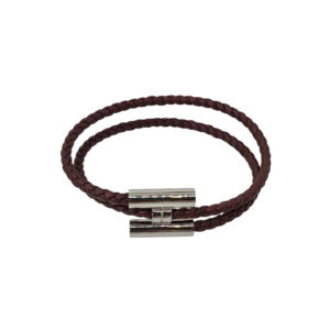 Louis Vuitton bracelet in brown leather LtoV double tour