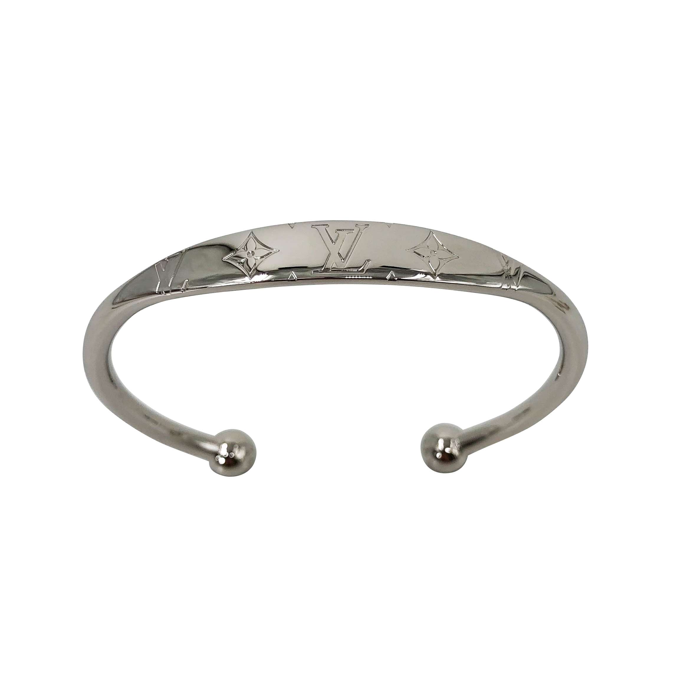 Louis Vuitton bracelet in palladium finished with engraved