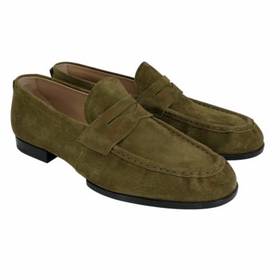 Tod's loafers in green suede
