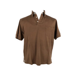 Brioni polo in brown cotton
