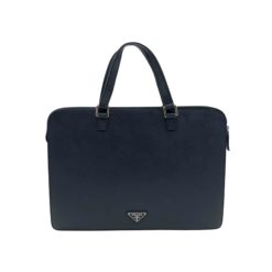 Prada briefcase in blue leather